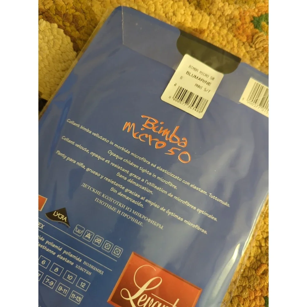 New Levante Italy STOCKINGS CHILD SIZE Blue BluMarine Size 6 -‎ 5/7 Years